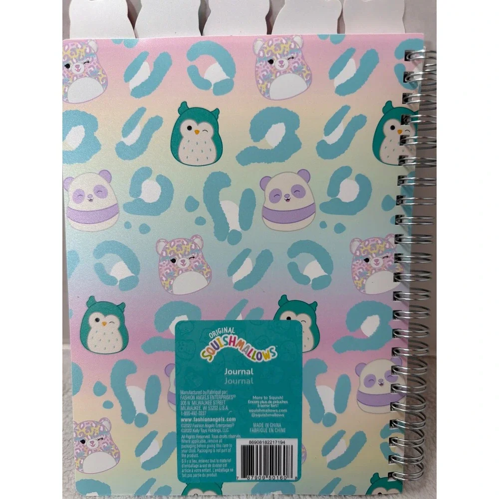 NEW Squishmallows Journal Spiral Notebook Character Dividers